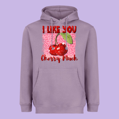 I Like You Cherry Much Heavyweight Hoodie Designed By Fadigitalartstudio