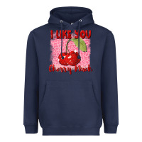 Navy i like you cherry much Heavyweight Hoodie - FaDigitalArtStudio