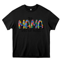 Black this mama loves her puzzle Heavy Core Tee - MaliasSmallBusiness