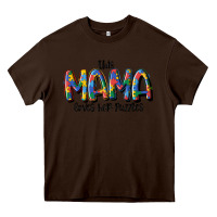 Chocolate Brown this mama loves her puzzle Heavy Core Tee - MaliasSmallBusiness