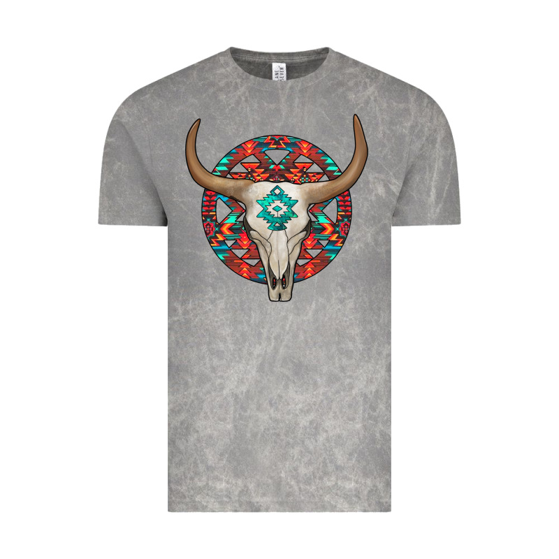 Turquoise Aztec Bullskull Vintage Tee by JahusDesignShop | Teevron