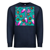 Navy valentines day champagne and strawberry Premium Sweatshirt - BundleAndBundleShop