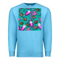 Ocean Blue valentines day champagne and strawberry Premium Sweatshirt - BundleAndBundleShop