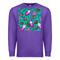 Purple valentines day champagne and strawberry Premium Sweatshirt - BundleAndBundleShop