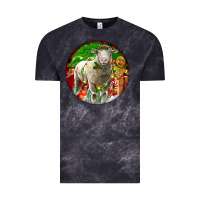 Cloud Black christmas dorset sheep Vintage Tee - LillyAllenDesigns