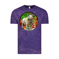 Cloud Purple christmas dorset sheep Vintage Tee - LillyAllenDesigns