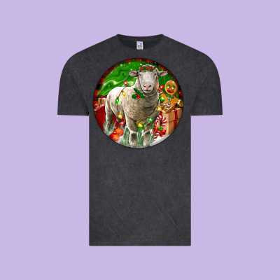 Christmas Dorset Sheep Vintage Tee Designed By Lillyallendesigns