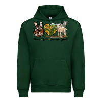 Forest Green Peace Love Saanen Goats Urban Hoodie - LillyAllenDesigns