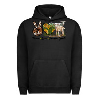 Pigment Black Peace Love Saanen Goats Urban Hoodie - LillyAllenDesigns