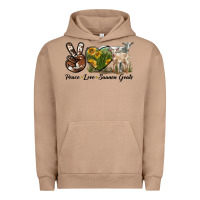 Pigment Burro Peace Love Saanen Goats Urban Hoodie - LillyAllenDesigns