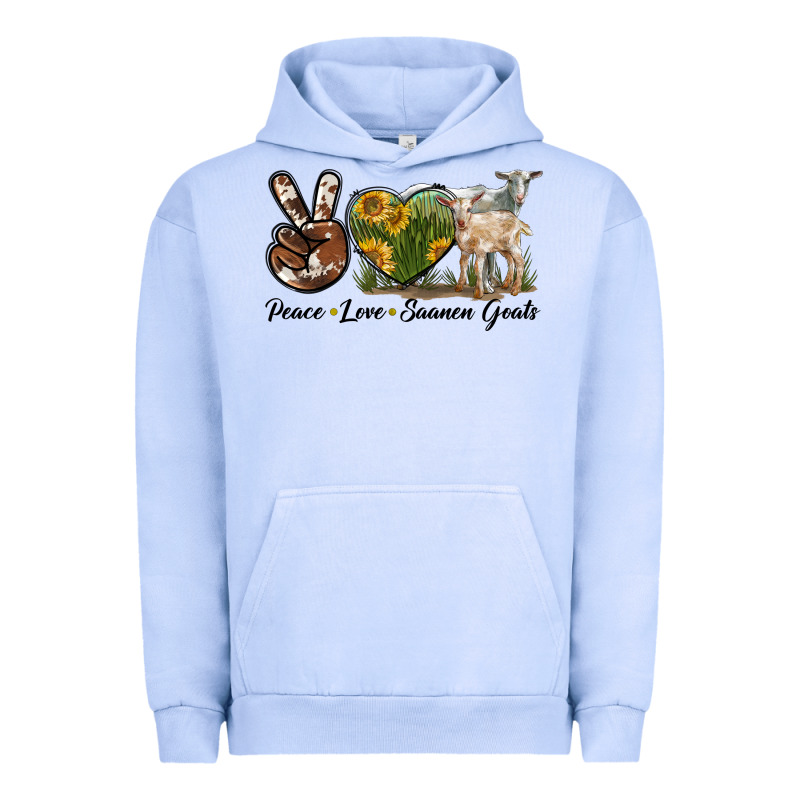 Peace Love Saanen Goats Urban Hoodie by LillyAllenDesigns | Teevron