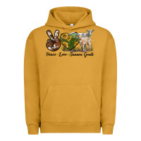 Pigment Peanut Butter Peace Love Saanen Goats Urban Hoodie - LillyAllenDesigns