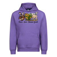 Tulip Peace Love Saanen Goats Urban Hoodie - LillyAllenDesigns