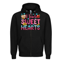 Black i teach sweet hearts olivia Zipper Hoodie - OliviaCreatesArt