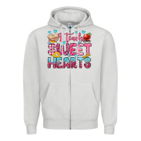 Dove Grey i teach sweet hearts olivia Zipper Hoodie - OliviaCreatesArt