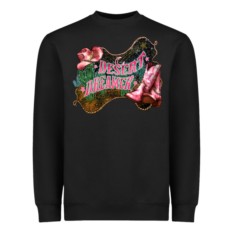 Desert Dreamer Cowgirl Boots Hat Heavyweight Sweatshirt by HowdyJamesFarm | Teevron