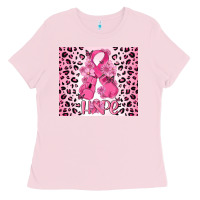 Bubblegum Pink breast cancer with boxing gloves Ladies Tee - MaliasSmallBusiness