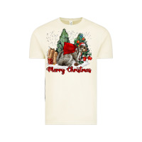 Vintage Arctic Merry Christmas Gray Squirrel Vintage Tee - LillyAllenDesigns