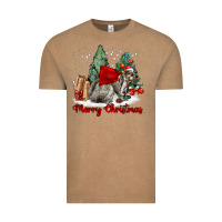 Merry Christmas Gray Squirrel Vintage Tee | Teevron