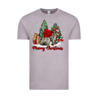 Vintage Zinc Merry Christmas Gray Squirrel Vintage Tee - LillyAllenDesigns