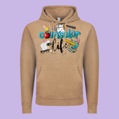 Counselor Life Vintage Hoodie Designed By Lillyallendesigns