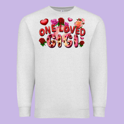 One Loved Gigi Premium Sweatshirt Designed By Fadigitalartstudio