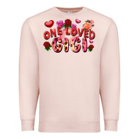 Pale Pink One loved gigi Premium Sweatshirt - FaDigitalArtStudio