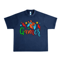 Navy gamer Urban Heavy Tee - JahusDesignShop