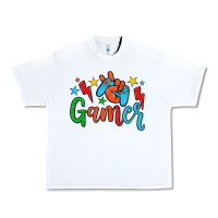 White gamer Urban Heavy Tee - JahusDesignShop