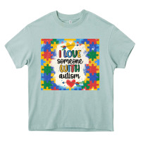 Arona ı love someone with autism Heavy Core Tee - MaliasSmallBusiness
