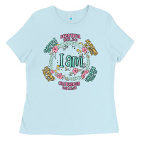 Baby Blue i am inspiration Ladies Tee - MaliasSmallBusiness