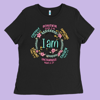 I Am Inspiration Ladies Tee Designed By Maliassmallbusiness