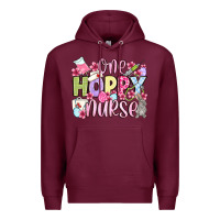 Burgundy Easter Day One hoppy Nurse Premium Hoodie - OliviaCreatesArt