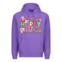 Purple Easter Day One hoppy Nurse Premium Hoodie - OliviaCreatesArt
