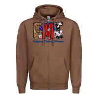 Chestnut emt emergency medical technician Zipper Hoodie - OliviaCreatesArt