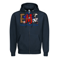 Navy emt emergency medical technician Zipper Hoodie - OliviaCreatesArt
