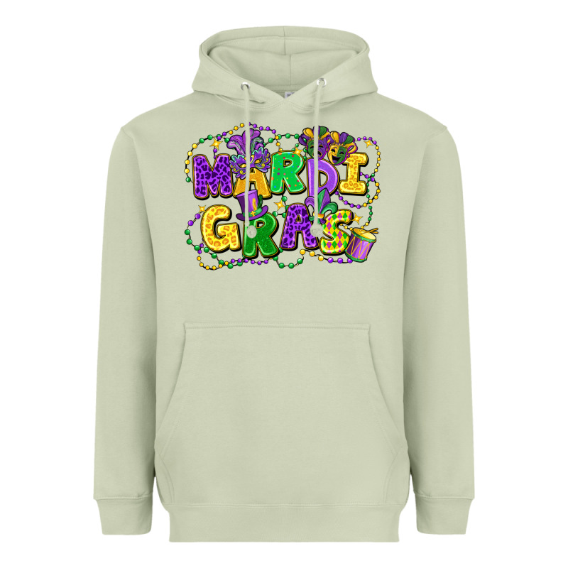 Mardi Gras Heavyweight Hoodie by FaDigitalArtStudio | Teevron