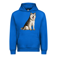 Cobalt Alaskan Malamute Dog Urban Hoodie - LillyAllenDesigns