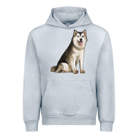 Heather Grey Alaskan Malamute Dog Urban Hoodie - LillyAllenDesigns