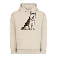 Pigment French Oak Alaskan Malamute Dog Urban Hoodie - LillyAllenDesigns