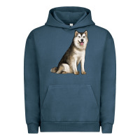 Pigment Midnight Navy Alaskan Malamute Dog Urban Hoodie - LillyAllenDesigns