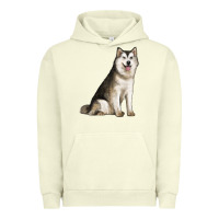 Pigment Pistachio Alaskan Malamute Dog Urban Hoodie - LillyAllenDesigns