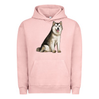 Pigment Salmon Alaskan Malamute Dog Urban Hoodie - LillyAllenDesigns