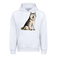 White Alaskan Malamute Dog Urban Hoodie - LillyAllenDesigns