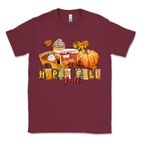 Burgundy happy fall y'all Classic Tee - LillyAllenDesigns