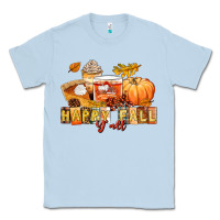 Dusty Blue happy fall y'all Classic Tee - LillyAllenDesigns