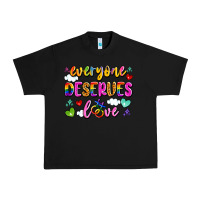 Black everyone deserves love Urban Heavy Tee - Artiststas