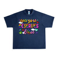 Navy everyone deserves love Urban Heavy Tee - Artiststas