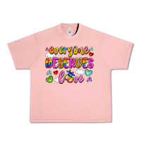 Salmon everyone deserves love Urban Heavy Tee - Artiststas