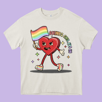 Sounds Gay I'm In Heavy Core Tee Designed By Maliassmallbusiness